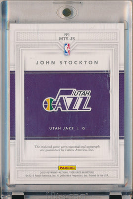 Panini 2015-2016 National Treasures Material Treasures #MTS-JS John Stockton 5/5