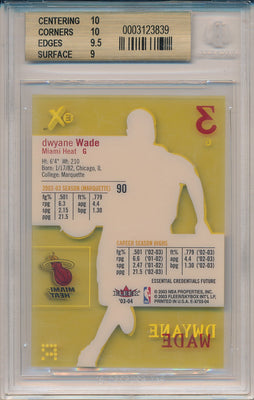 Fleer 2003-2004 E-X Essential Credentials Future #90 Dwyane Wade 6/13 / BGS Grade 9.5