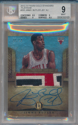 Panini 2012-2013 Gold Standard Platinum #263 Jimmy Butler 8/10 / BGS Grade 9 / Auto Grade 10