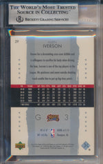 Upper Deck 2003-2004 Exquisite Collection Base #29 Allen Iverson 13/225 / BGS Grade 8.5