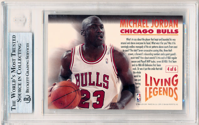 Fleer 1993-1994 Living Legends  #4 Michael Jordan 4/6 / BGS Grade 9