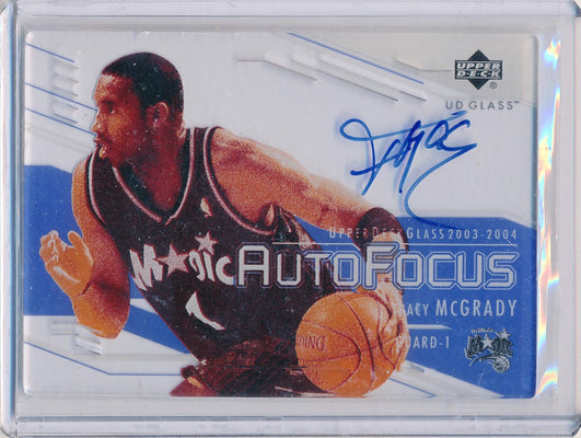 Upper Deck 2003-04 UD Glass Auto Focus #TM Tracy McGrady