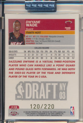 Topps  2003-2004 Chrome  X-Fractor #115 Dwyane Wade 120/220