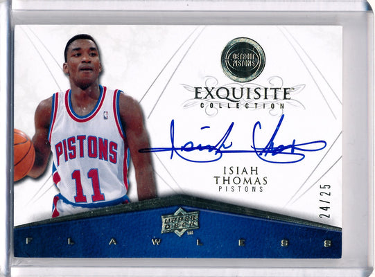 Upper Deck 2008-2009 Exquisite Collection Flawless Autographs #FLAW-IT Isiah Thomas 24/25