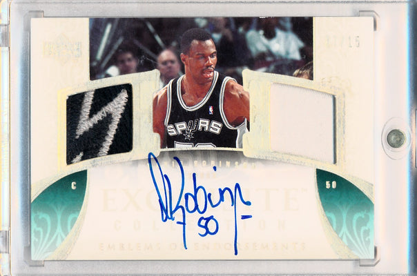 Upper Deck 2005-2006 Exquisite Collection Emblems Of Endorsement #EMDR David Robinson 7/15