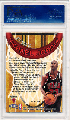 Fleer 1997-1998 Ultra Big Shots #1 Michael Jordan 1/15 / PSA Grade 10