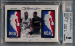 Panini 2014-2015 Flawless Basketball Dual Diamond Logoman #DD-MH Dwyane Wade / Chris Bosh 1/1 / BGS Grade 9