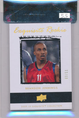 Upper Deck 2009-2010 Exquisite Collection Rookie Parallel #47 Brandon Jennings 3/11