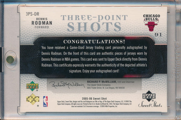 Upper Deck 2005-2006 Sweet Shot Three Point Shots #3PS-DR Dennis Rodman