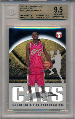 Topps 2003-2004 Pristine Refractor #101 Lebron James 1042/1999 / BGS Grade 9.5