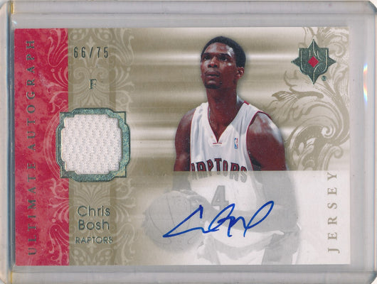 Upper Deck 2006-07 Ultimate Collection  Ultimate Jersey Autographs #AU-BO Chris Bosh  66/75