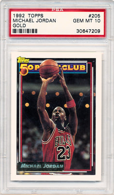 Topps 1992-1993 50 Point Club Gold #205 Michael Jordan  / PSA Grade 10