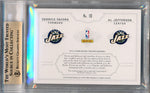 Panini 2012-2013 National Treasures NBA Logoman Combos #10 Derrick Favors / Al Jefferson 4/4 / BGS Grade 9.5