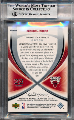 Upper Deck 2005-2006 Sp Game Used Authentic Fabrics Patches #AFP-MJ Michael Jordan 51/75 / BGS Grade 9