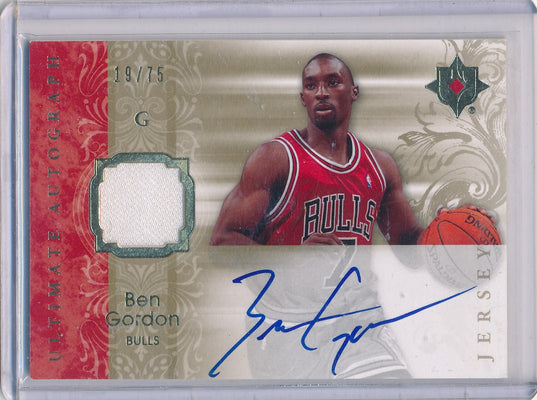 Upper Deck 2006-07 Ultimate Collection  Ultimate Jersey Autographs #AU-BG Ben Gordon 19/75