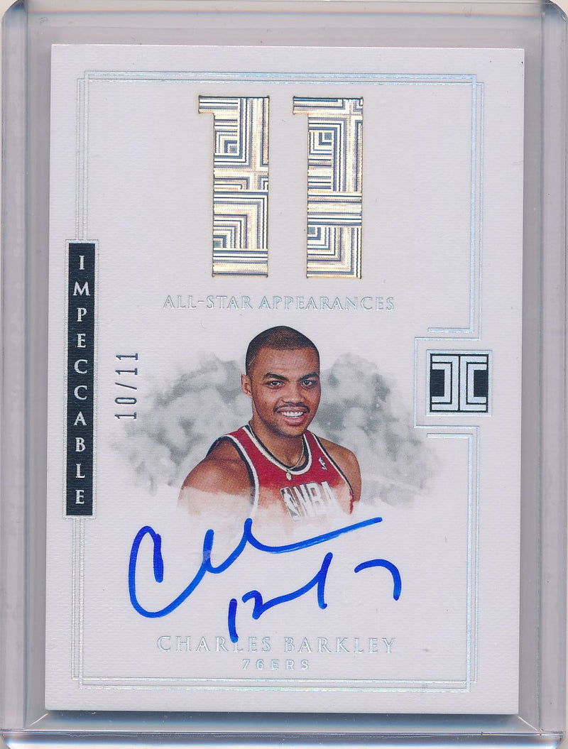 Panini 2017-2018 Impeccable All Star Appearances #IASCBK Charles Barkley 10/11