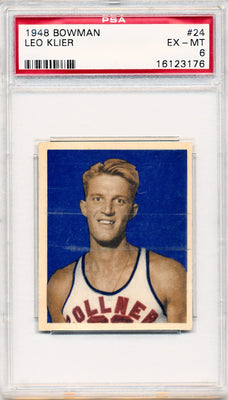 Topps Bowman 1948   #24 Leo Klier  / PSA Grade 6 / Auto Grade None