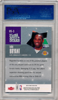 Fleer 2007 Ultra Ultra Stars #US-3 Kobe Bryant  / PSA Grade 10