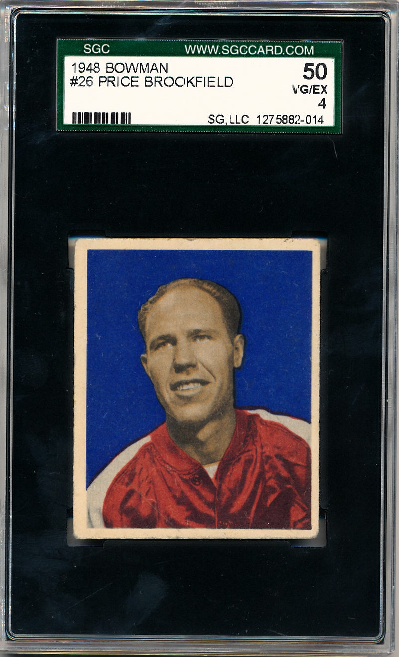 Topps Bowman 1948 Sportscard Guaranty  #50 Price Brookfield  / PSA Grade 4