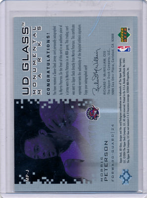 Upper Deck 2003-04 UD Glass Monumental Marks #MP-J Morris Peterson