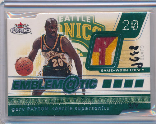 Fleer 2001-2002 Force Emblematic Patch #E-GP Gary Payton