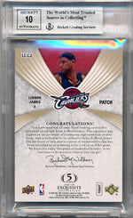 Upper Deck 2007-2008 Exquisite Collection Limited Logos #LLLJ Lebron James 29/50 / BGS Grade 8.5 / Auto Grade 10