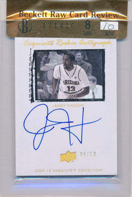 Upper Deck 2009-2010 Exquisite Collection Rookie Parallel #74 James Harden 4/13 / Auto Grade 10