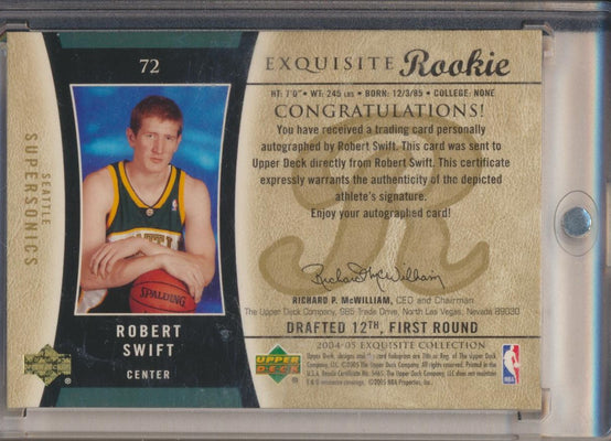 Upper Deck 2004-2005 Exquisite Collection Gold RPA #72 Robert Swift 3/31