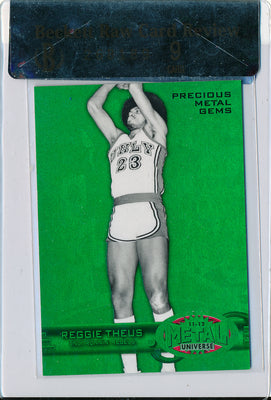 Upper Deck 2011-12 Fleer Retro Precious Metal Gems GREEN #PM-10 Reggie Theus 8/10 / BGS Grade 9