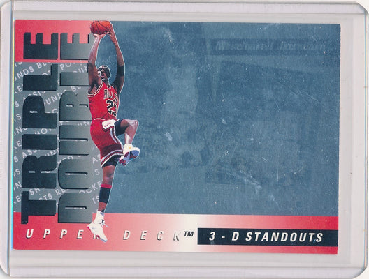 Upper Deck 1993 Triple Double 3-D Standouts #TD2 Michael Jordan