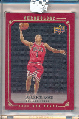 Upper Deck 2008-09 Chronology Red #251 Derrick Rose 10/25