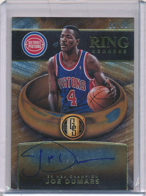 Panini 2015-2016 Gold Standard Ring Bearers Autographs #RB-JD Joe Dumars 16/49