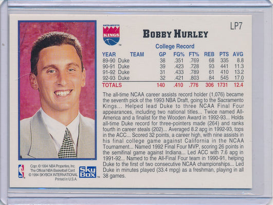 SkyBox 1993-1994 Hoops NBA Draft #LP7 Bob Hurley