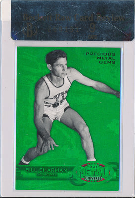 Upper Deck 2011-12 Fleer Retro Precious Metal Gems GREEN #PM-36 Bill Sharman 5/10 / BGS Grade 9