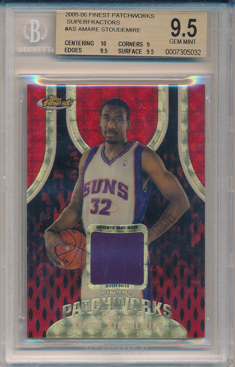 Topps 2005-2006 Finest Patchworkers #FPR-AS Amar'e Stoudemire 1/1 / BGS Grade 9.5