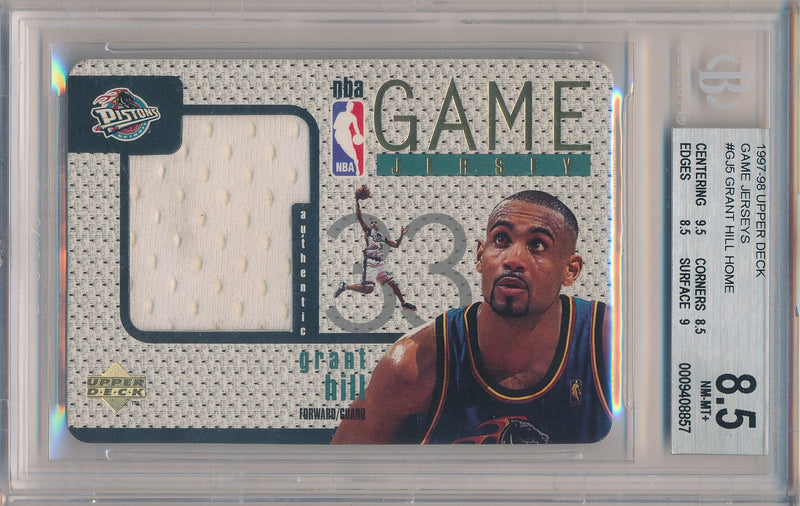 Upper Deck 1997-1998 NBA All Stars Game Jerseys #GJ5 Grant Hill  / BGS Grade 8.5