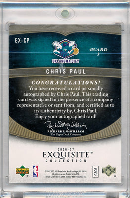 Upper Deck 2006-2007 Exquisite Collection Exquisite Enshrinements #EXCP Chris Paul 14/25