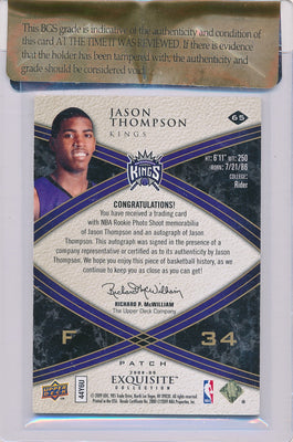 Upper Deck 2008-2009 Exquisite Collection Rookie Parallel #65 Jason Thompson 5/34 / Auto Grade 10