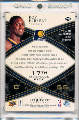 Upper Deck 2008-2009 Exquisite Collection Rookie Parallel #70 Roy Hibbert 23/25