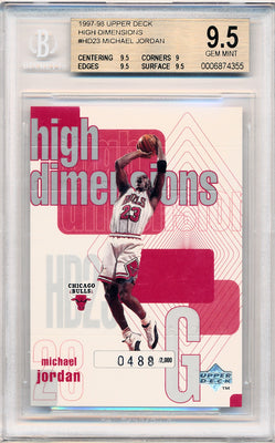 Upper Deck 1997-1998 High Dimensions  #HD23 Michael Jordan 488/2000 / BGS Grade 9.5