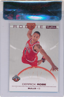 Upper Deck 2008-09 SkyBox  Rubies #201 Derrick Rose 28/50 / BGS Grade 8.5