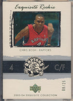 Upper Deck 2003-2004 Exquisite Collection Gold Rookie #75 Chris Bosh 8/25