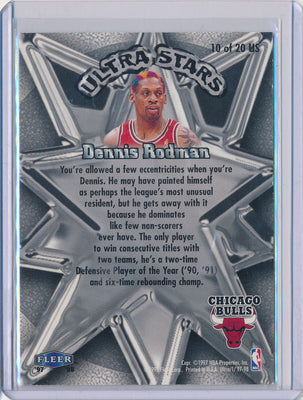 Fleer 1997-1998 Ultra Ultra Stars #10/20US Dennis Rodman