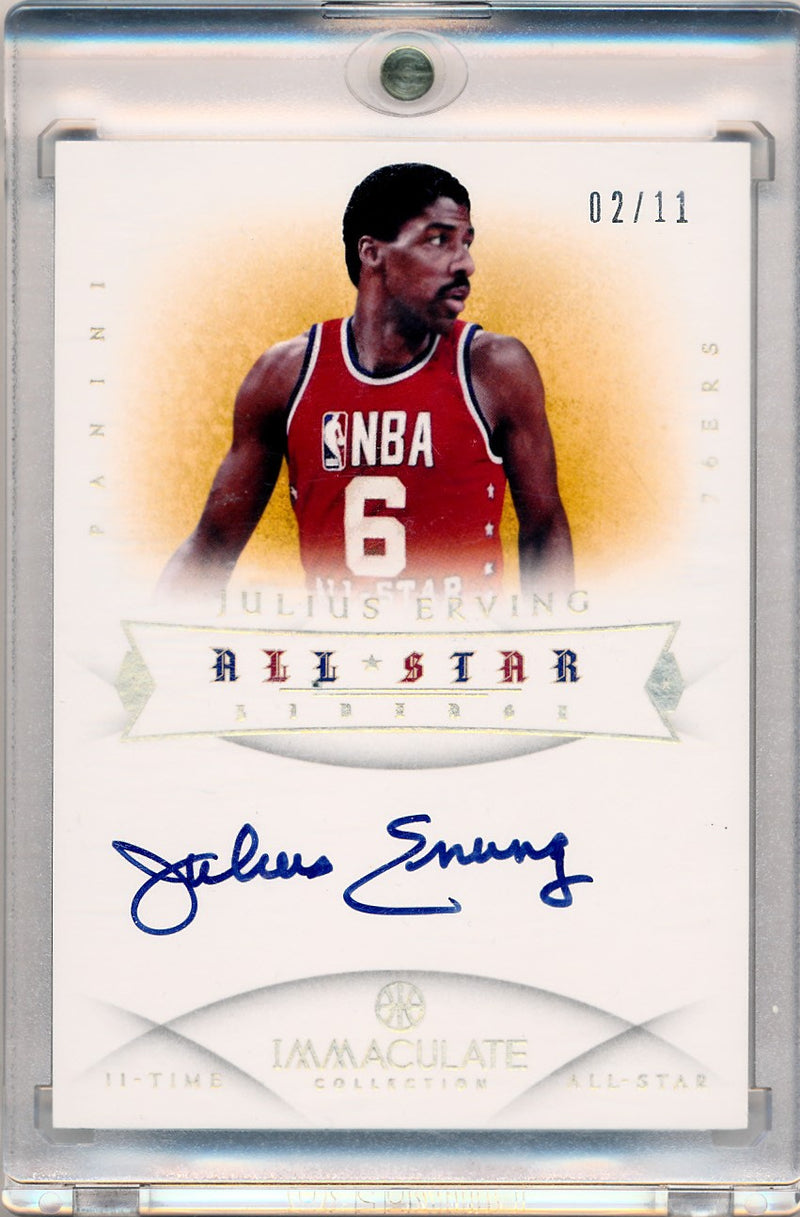 Panini 2012-2013 Immaculate Collection All Star Lineage #ASJE Julius Erving 2/11
