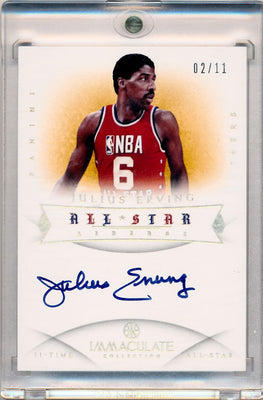 Panini 2012-2013 Immaculate Collection All Star Lineage #ASJE Julius Erving 2/11