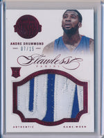 Panini 2012-2013 Flawless Ruby Jumbo Patches #6 Andre Drummond  07/15 / BGS Grade none