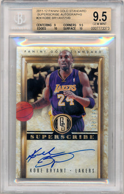 Panini 2011-2012 Gold Standard Superscribe #24 Kobe Bryant 28/149 / BGS Grade 9.5 / Auto Grade 10