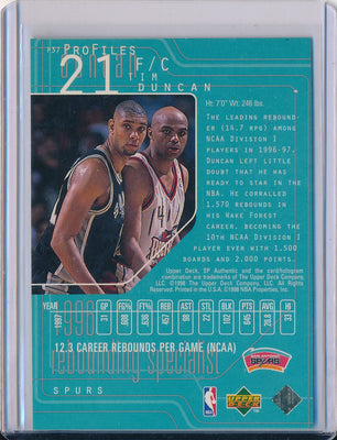 Upper Deck 1997-1998 SP Authentic Profiles #P37 Tim Duncan