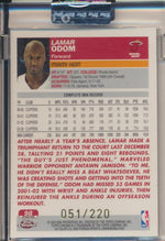 Topps  2003-2004 Chrome  X-Fractor #98 Lamar Odom 51/220