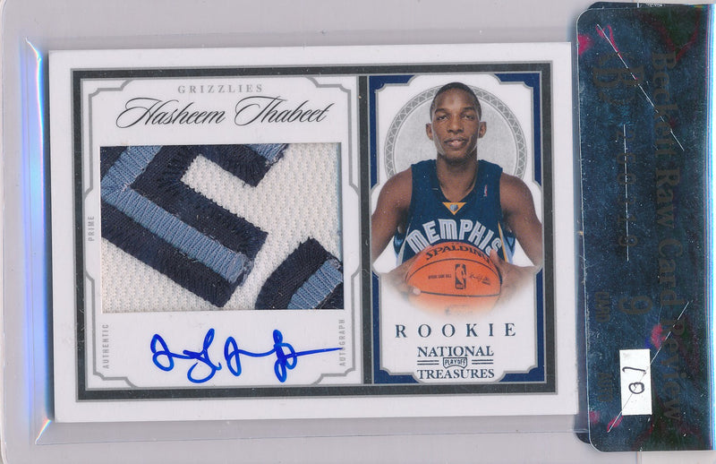 Panini 2009-2010 National Treasures Century Silver #202 Hasheem Thabeet 72/99 / Auto Grade 10